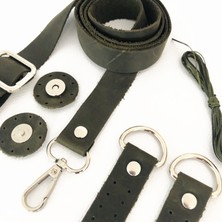 Alfa Tasarım Atölyesi Deri Çanta Sapı Aksesuarlı 120 Cm Mıknatıslı Çıtçıt Mumlu Ip Set