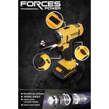 Forces Power Germany Master Drill 58 V 8 Ah Lityum Li-On Çift Akülü Bakır Sargılı Metal Şanzıman Vidalama Matkap