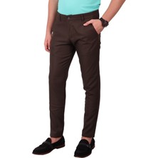 Zayfa Haki Yeşil Slim Fit Likralı Erkek Keten Pantolon