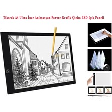 Tikteck A4 LED Ultra Ince Animasyon Çizgi Film Portre Dövme Grafik Çizim Tableti