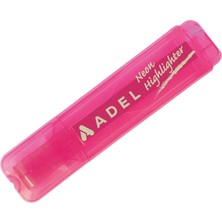 Adel Şeffaf Fosforlu Kalem Neon Pembe