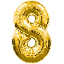 Acar Süs Folyo Balon Rakam 8 Altin 40 Inc ( 100 cm )