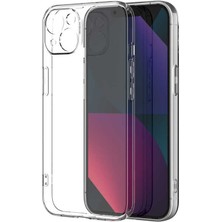 Dlrcase Apple iPhone 13 Mini Kılıf Süper Silikon Kamera Korumalı Şeffaf Renksiz