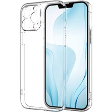 Smcase Apple iPhone 13 Pro Max Kılıf Süper Silikon Kamera Korumalı+Nano Glass Renksiz