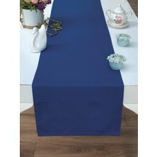 Tropik Home Amerikan Servis Pamuklu Mavi Renkli Masa Sunum Runner Tropikhome  40X140