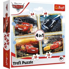 Trefl Puzzle Ready, Steady, Go! / Dısney Cars 3 4 In 1 Çocuk Puzzle (35+48+54+70 Parça)