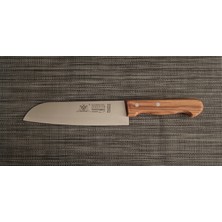 Solingen Zeytin Saplı Profesyonel Büyük Santoku Bıçağı 20 cm