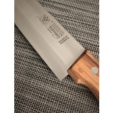 Solingen Zeytin Saplı Profesyonel Büyük Santoku Bıçağı 20 cm