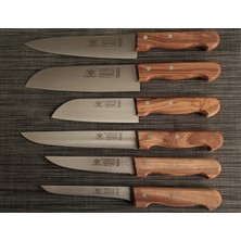 Solingen Zeytin Saplı Profesyonel Büyük Santoku Bıçağı 20 cm