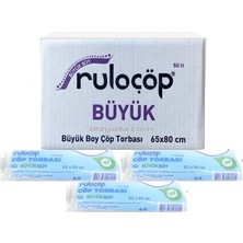 Ruloçöp Büyük Boy Çöp Torbası 65X80 Siyah 50 Rulo