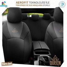 Otom Queen Design Airbag Dikişli Özel Tasarım Oto Koltuk Kılıfı Tam Set