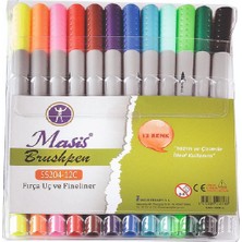 Masis Brushpen Çift Taraflı 12 Renk