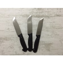 Üzüm Çelik Meşhur Maraş Bıçağı 23 cm Çelik Doğrama Bıçağı Siyah Sap 3'lü