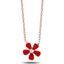 Parmas Design Kadın Papatya Tasarım 925 Ayar Gümüş Kolye