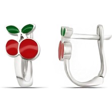 Parmas Design Kız Çocuk Kiraz Tasarım 925 Ayar J Küpe