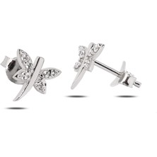 Parmas Design Kadın Yusufçuk Model 925 Ayar Gümüş Küpe