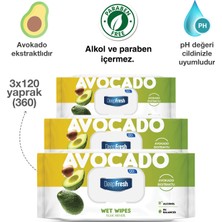 Deep Fresh Doğal Özler Avokado Islak Mendil 3 x 120 Yaprak