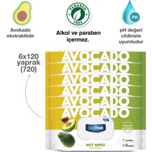 Deep Fresh Doğal Özler Avokado Islak Mendil 6 x 120 Yaprak