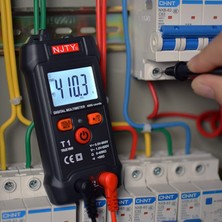 Akıllı Multimetre Dijital 600V Ac Dc Mini Voltaj Ölçer T1 El Tipi True Rms Ohm Süreklilik Test Cihazı 4000 Sayım Multimetro(Yurt Dışından)