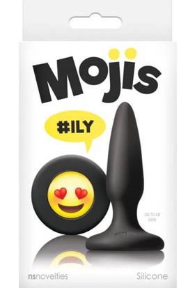 Ns Novelties Moji's Ily Black| Tabanı Emojili Anal Tıkaç(Plug) - Ily Siyah