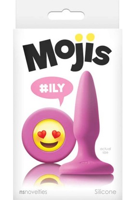 Ns Novelties Moji's Ily Pink| Vantuz Tabanı Emojili Anal Tıkaç(Plug) - Ily Pembe