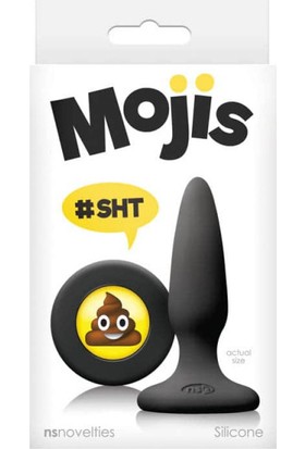 Ns Novelties Moji's Sht Black| Vantuz Tabanı Emojili Anal Tıkaç(Plug) - Sht Siyah
