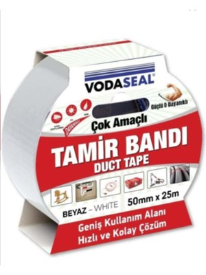Vodaseal Tamir Bandı Beyaz 50MMX25 mt