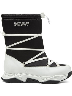 Benetton® | BN-30392 - 3256 Siyah Beyaz - Kadın Bot