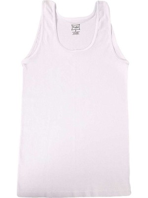 Tutku 6 Adet Kız Çocuk Beyaz Renk Kalın Askılı Atlet, Pamuklu ve Nefes Alabilir Özellikte