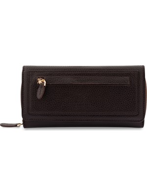 Garbalia Venüs  Deri Kadın Cüzdanı Kahverengi