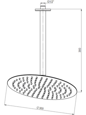 Gpd Ankastre Duş Tavandan Başlığı Q300 ADS05