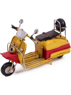 Tuğra Ticaret Dekoratif Metal Scooter Vintage Biblo Dekoratif