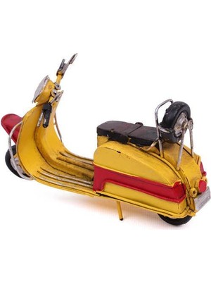 Tuğra Ticaret Dekoratif Metal Scooter Vintage Biblo Dekoratif