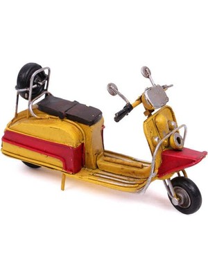 Tuğra Ticaret Dekoratif Metal Scooter Vintage Biblo Dekoratif