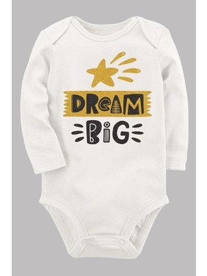 Limon Organik Baskılı Pamuklu Unisex Bebek Body UZUNE273