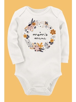 Limon Organik Baskılı Pamuklu Unisex Bebek Body UZUNE259