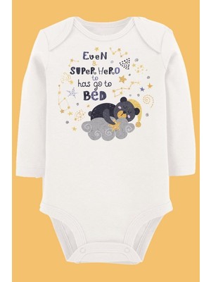 Limon Organik Baskılı Pamuklu Unisex Bebek Body UZUNE201