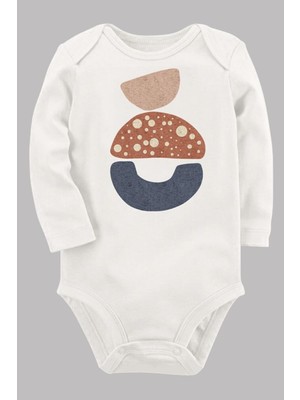 Limon Organik Baskılı Pamuklu Unisex Bebek Body UZUNE250