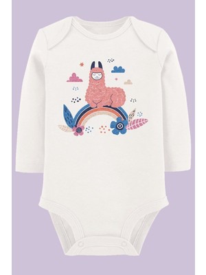 Limon Organik Baskılı Pamuklu Unisex Bebek Body UZUNE213