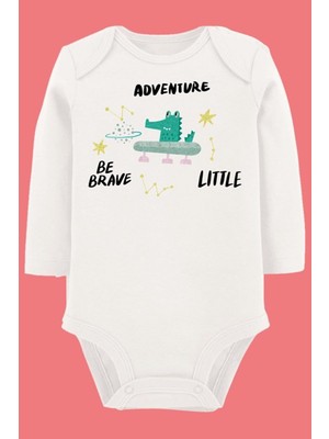 Limon Organik Baskılı Pamuklu Unisex Bebek Body UZUNKOLE107