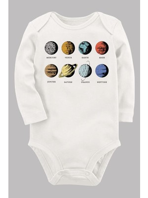 Limon Organik Baskılı Pamuklu Unisex Bebek Body UZUNKOLE53