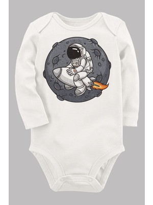 Limon Organik Baskılı Pamuklu Unisex Bebek Body Uzunkole6