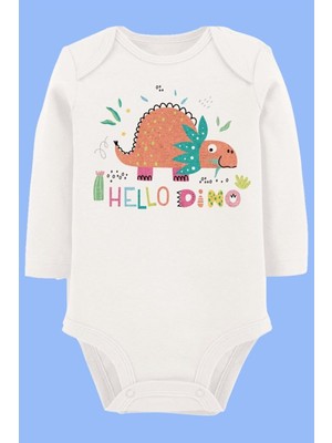 Limon Organik Baskılı Pamuklu Unisex Bebek Body UZUNKOLE95