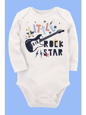 Limon Organik Baskılı Pamuklu Unisex Bebek Body UZUNKOLE30