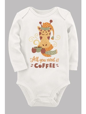 Limon Organik Baskılı Pamuklu Unisex Bebek Body UZUNKOLE52