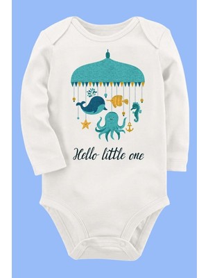 Limon Organik Baskılı Pamuklu Unisex Bebek Body UZUNKOLE16