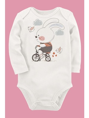 Limon Organik Baskılı Pamuklu Unisex Bebek Body UZUNKOLE20