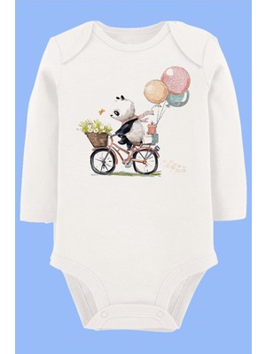 Limon Organik Baskılı Pamuklu Unisex Bebek Body UZUNKOLE88