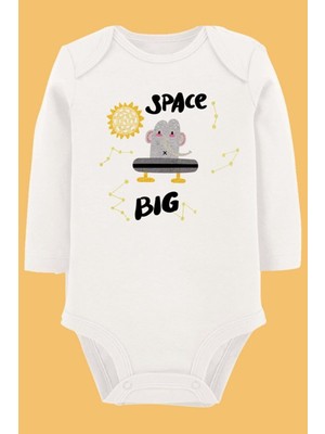 Limon Organik Baskılı Pamuklu Unisex Bebek Body UZUNKOLE102