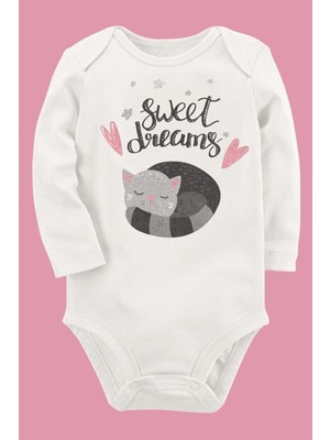 Limon Organik Baskılı Pamuklu Unisex Bebek Body UZUNKOLE31